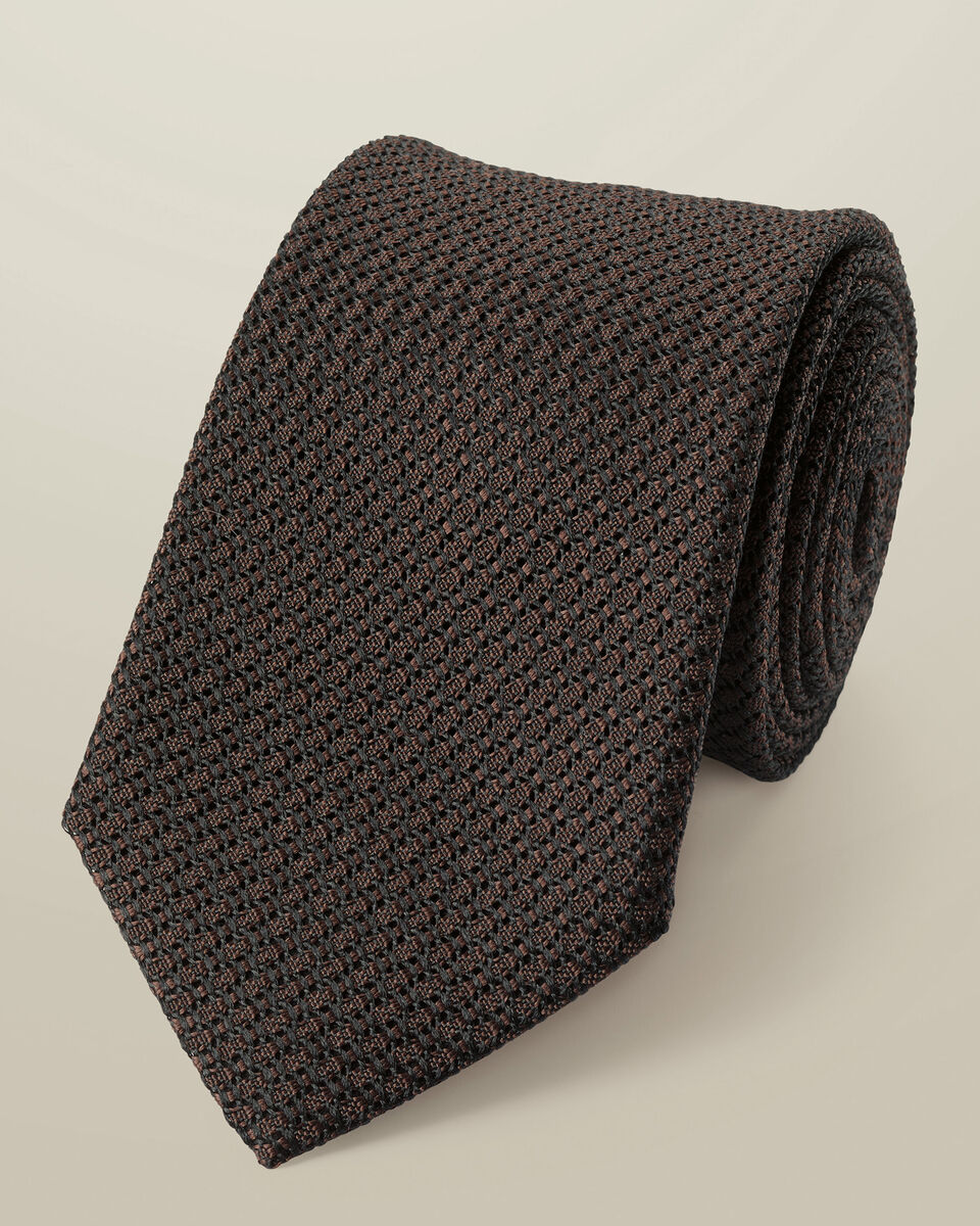 Silk Grenadine Tie – Chocolate Brown Main image