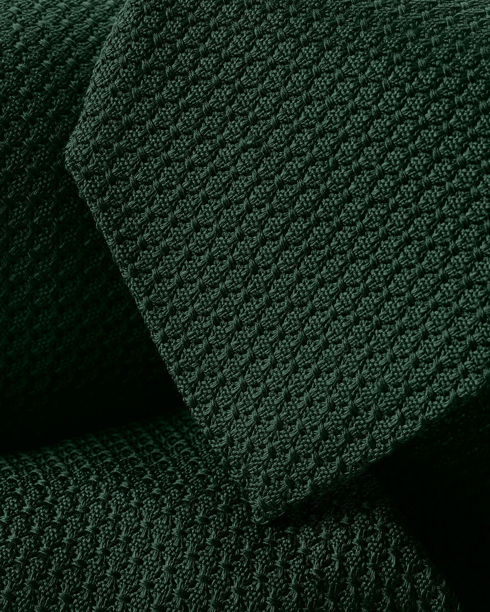Silk Grenadine Tie - Dark Green