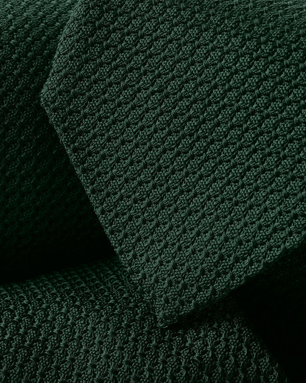 Silk Grenadine Tie - Dark Green