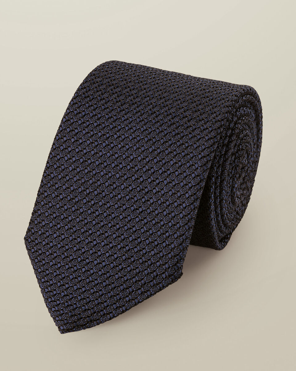 Silk Grenadine Tie – Navy Main image