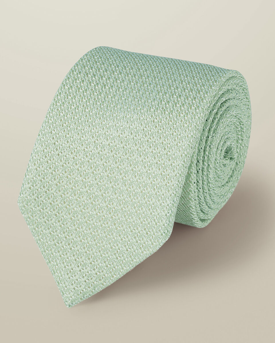 Silk Grenadine Italian Tie - Light Green Main image