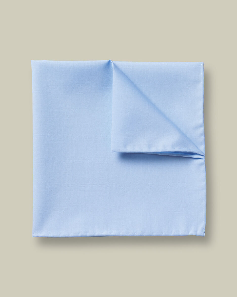 Cotton Pocket Square - Sky Blue Main image