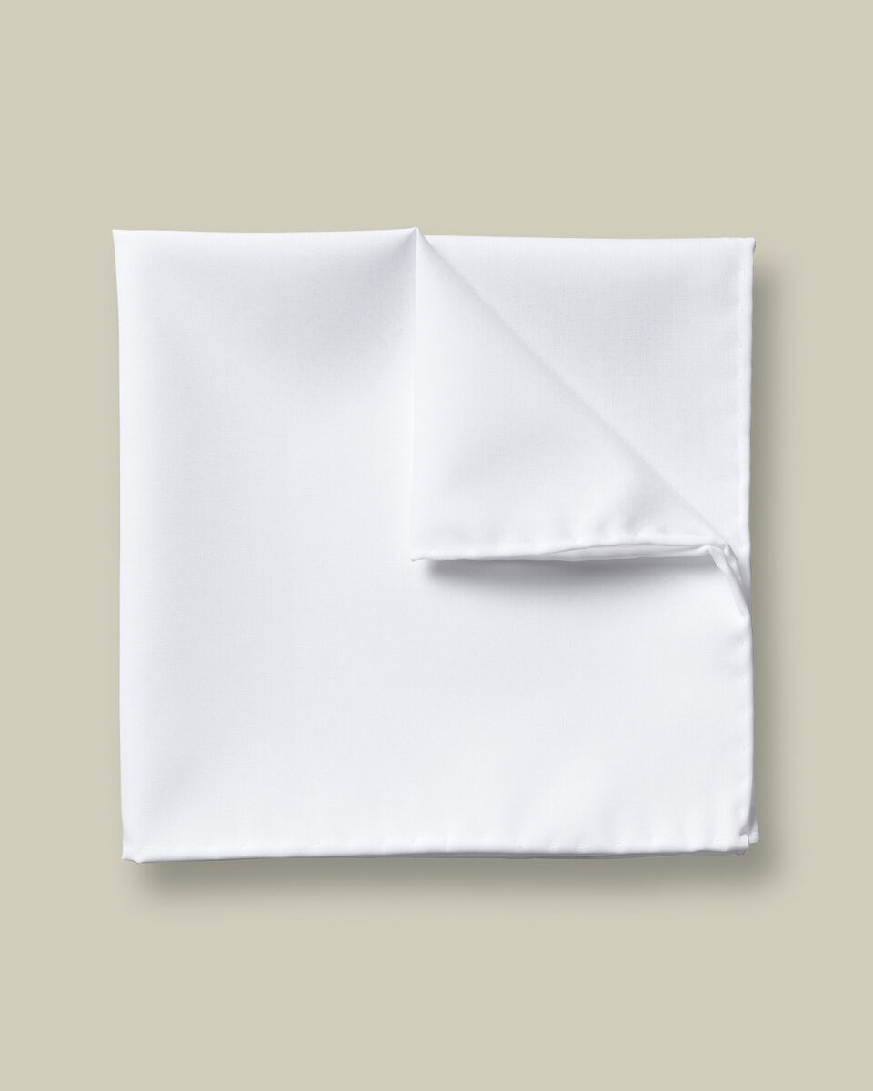 Cotton Pocket Square - White Main image