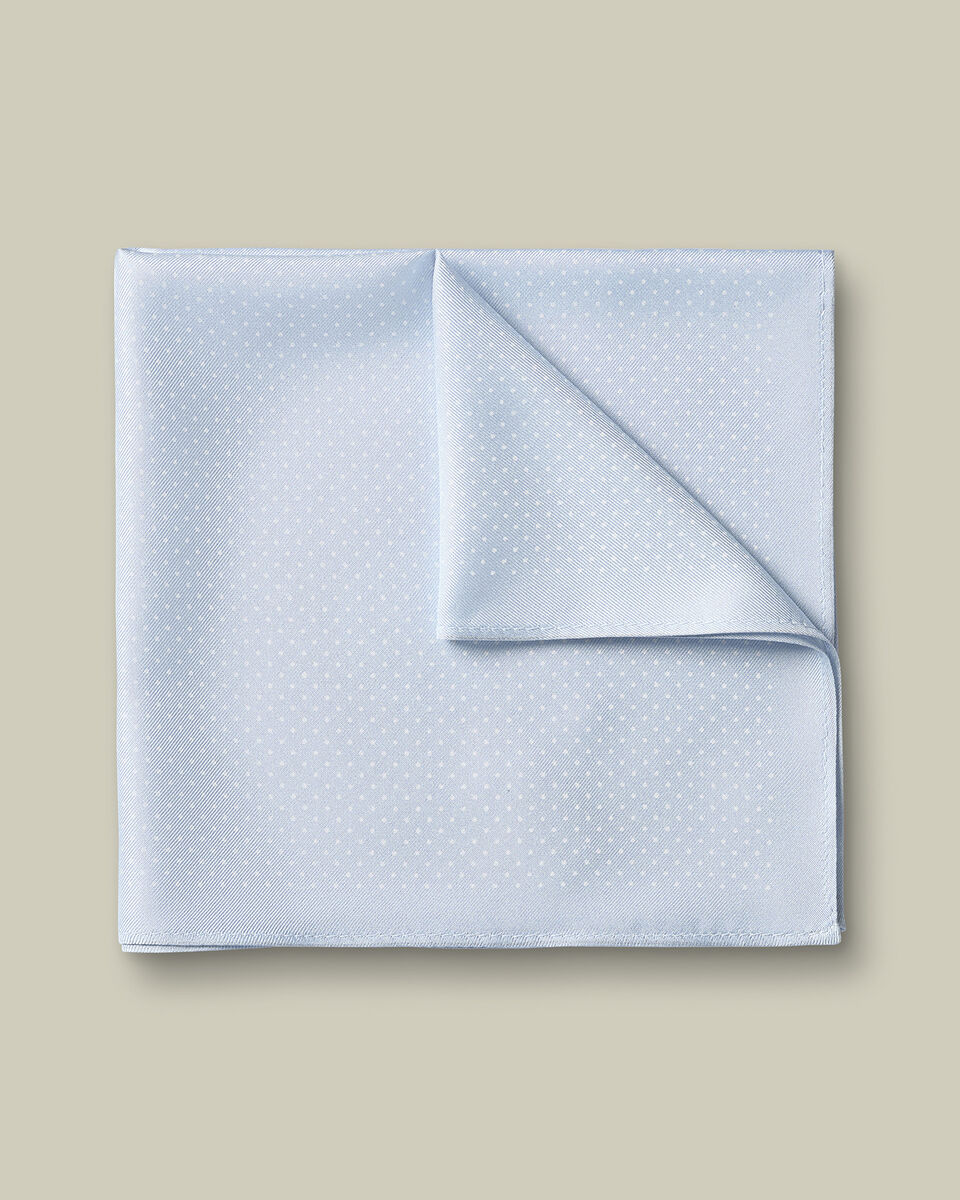Silk Spot Pocket Square - Light Blue Main image