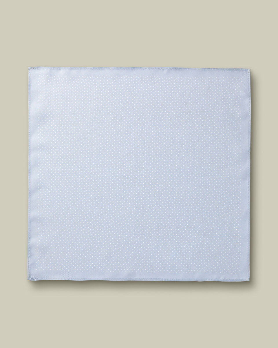Silk Spot Pocket Square - Light Blue Secondary image