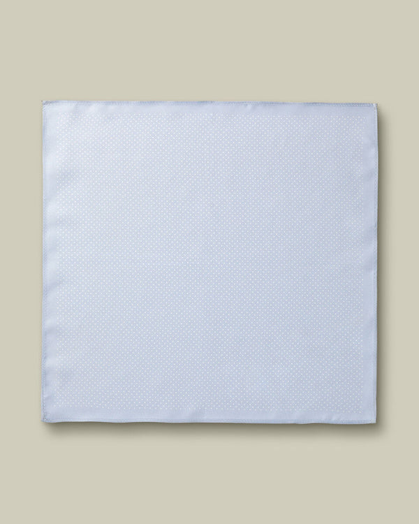Silk Spot Pocket Square - Light Blue
