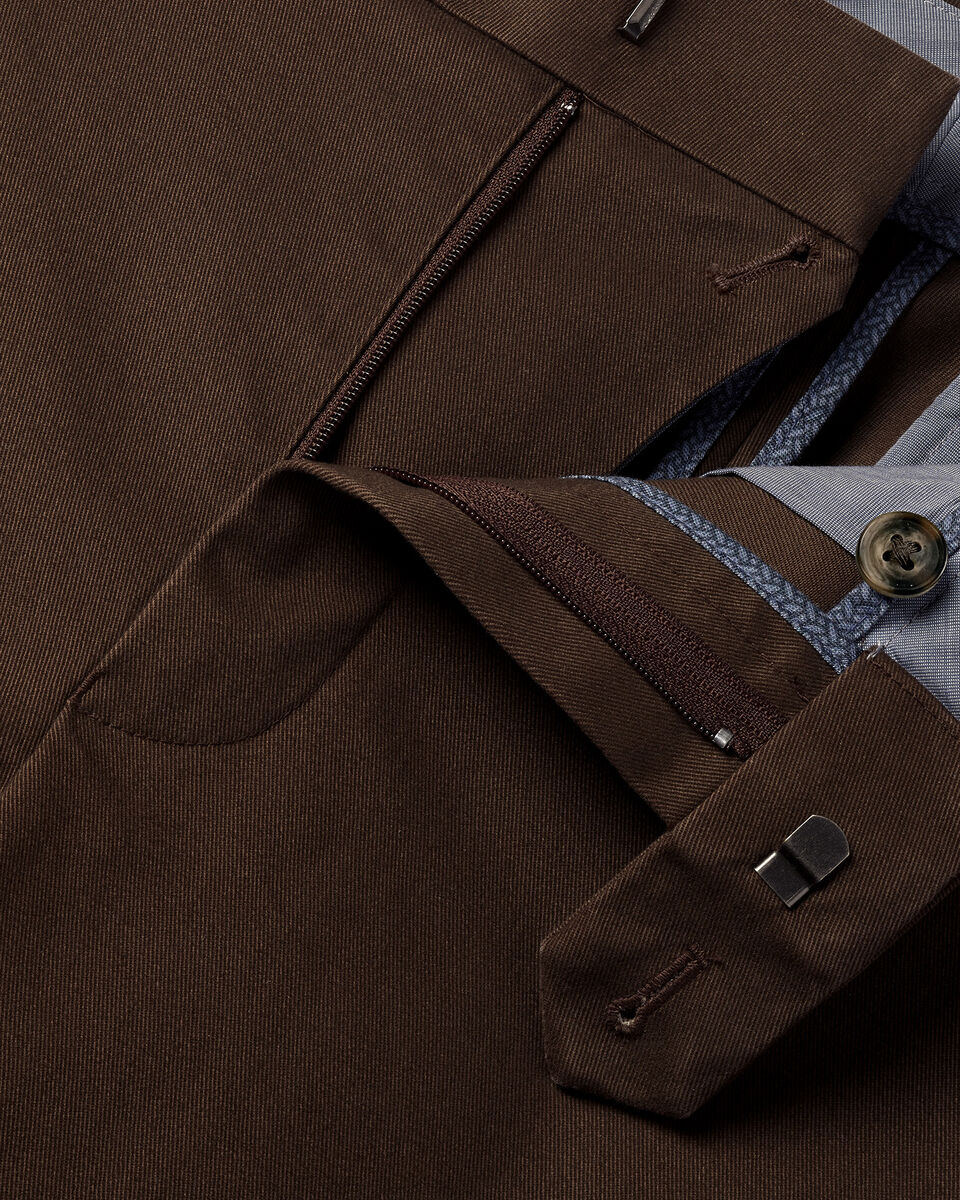 Ultimate Non-Iron Chinos - Chocolate Brown