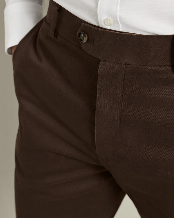 Ultimate Non-Iron Chinos - Chocolate Brown