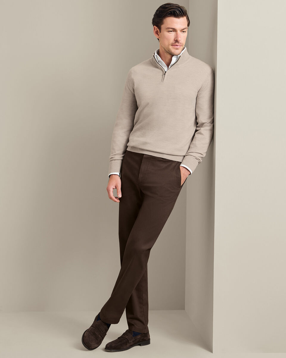Ultimate Non-Iron Chinos - Chocolate Brown