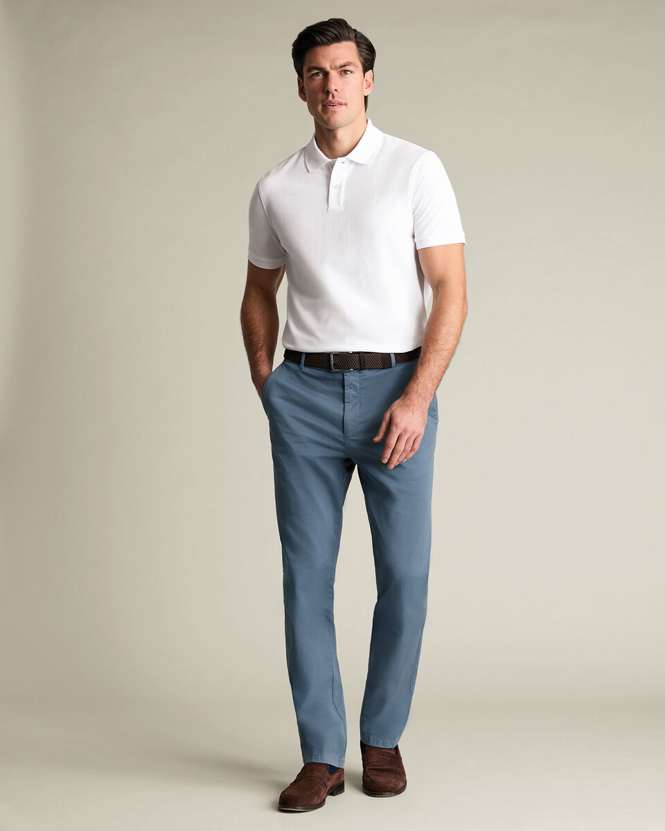Casual Stretch Chinos – Airforce Blue