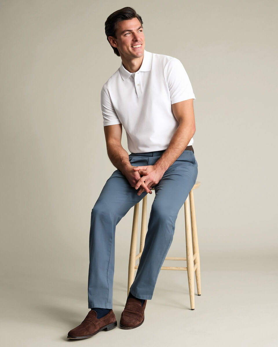 Casual Stretch Chinos – Airforce Blue Main image