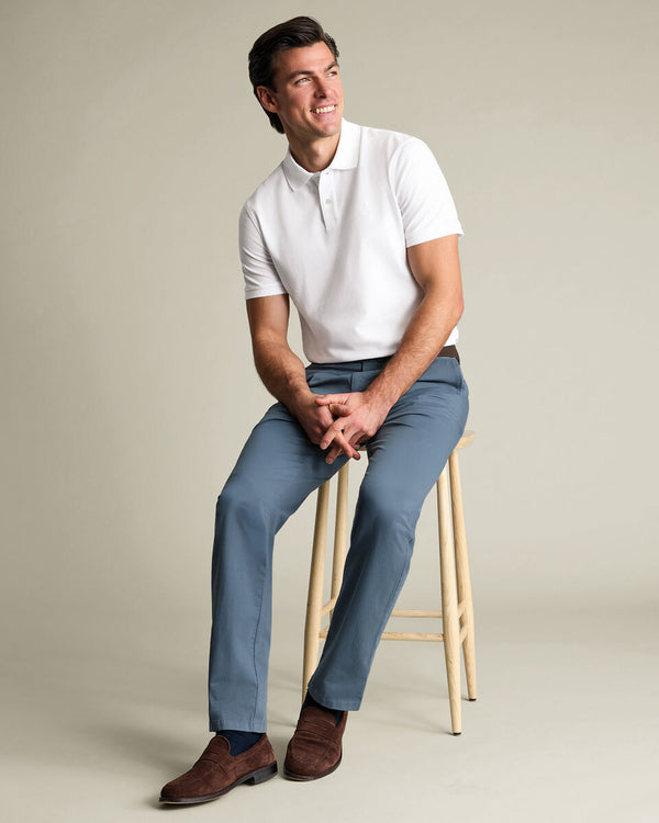 Casual Stretch Chinos – Airforce Blue