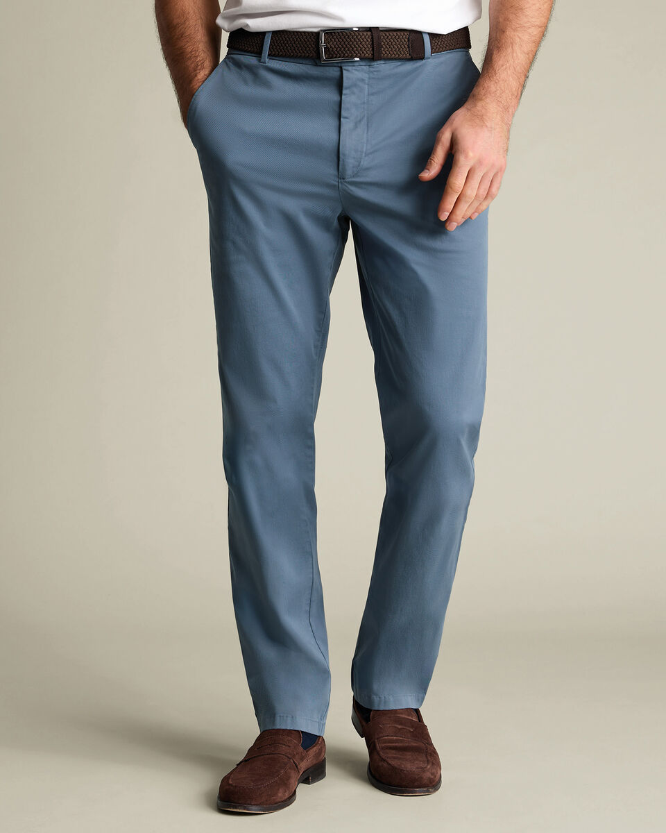 Casual Stretch Chinos – Airforce Blue