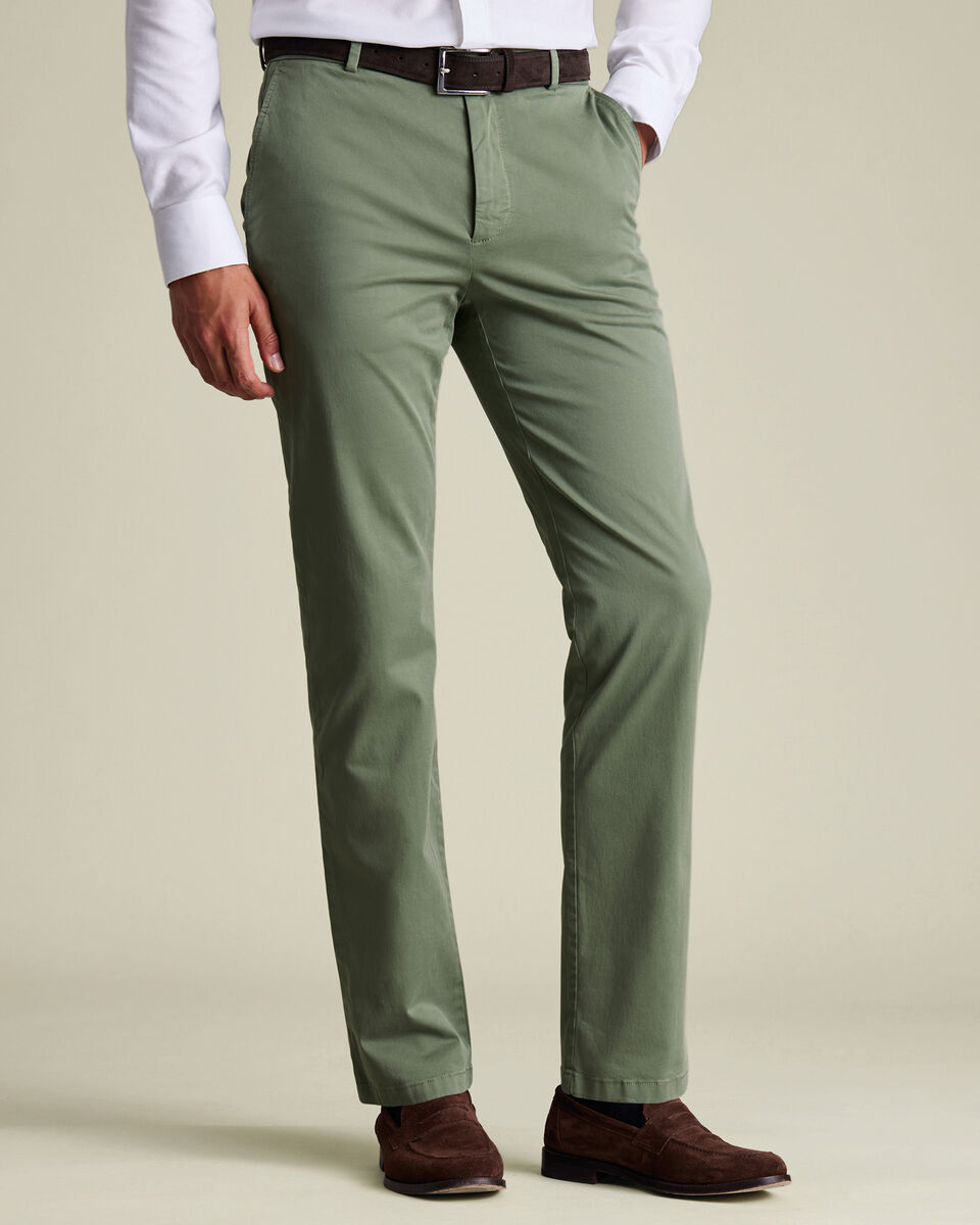 Casual Stretch Chinos - Green