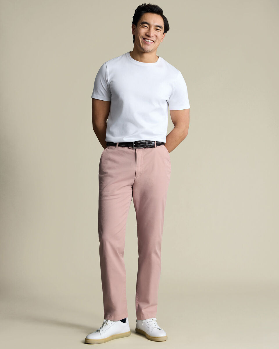 Casual Stretch Chinos – Pink