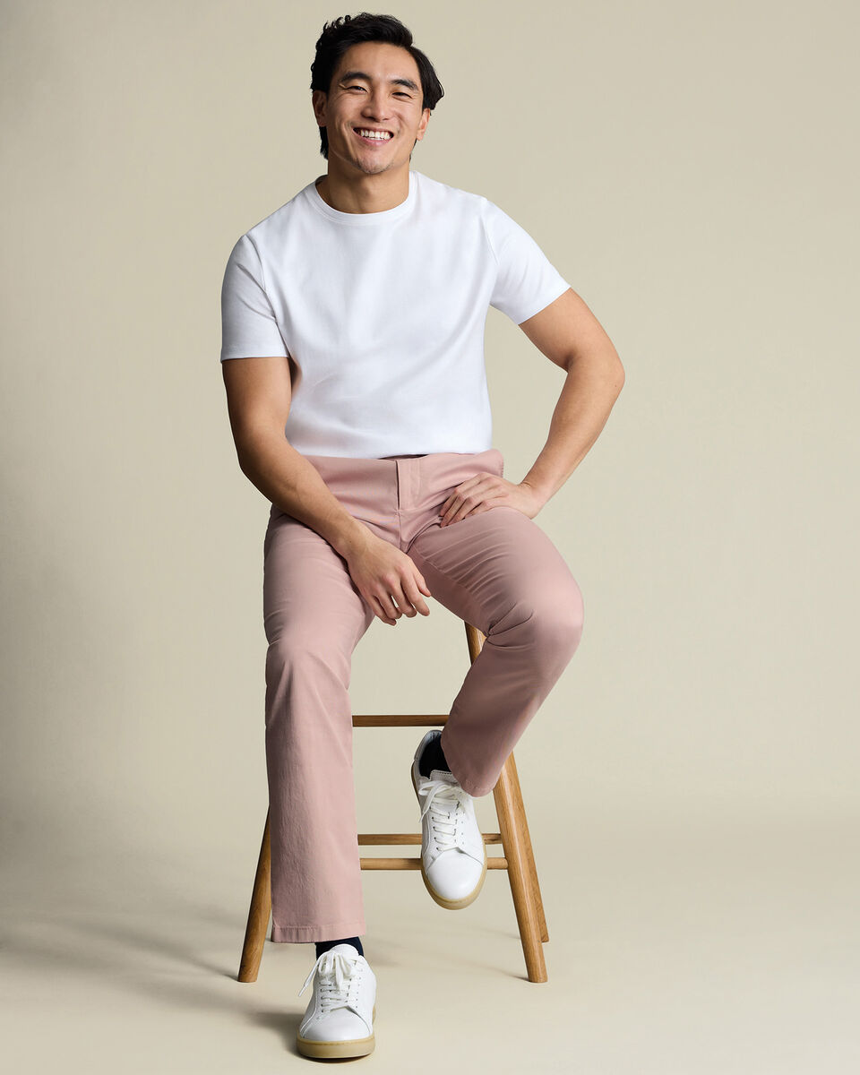 Casual Stretch Chinos – Pink Main image