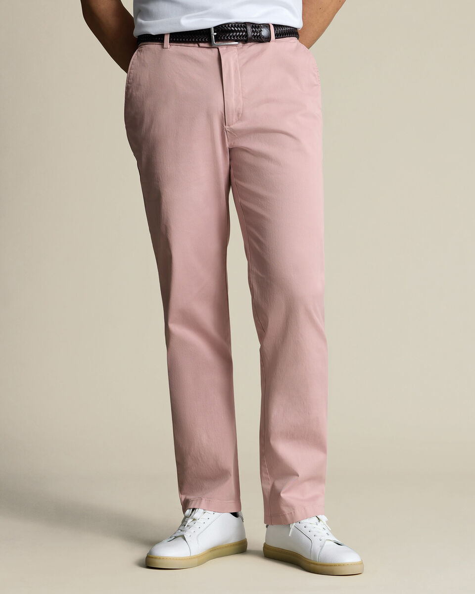 Casual Stretch Chinos – Pink