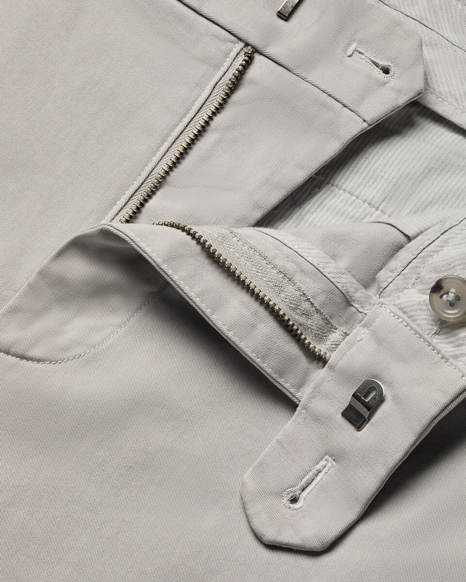 Casual Stretch Chinos - Silver Gray