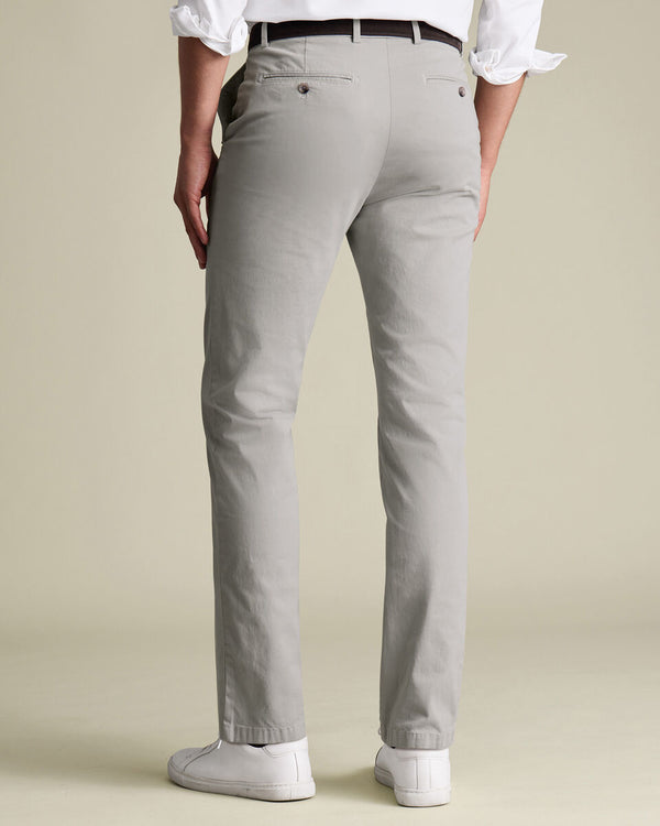 Casual Stretch Chinos - Silver Gray