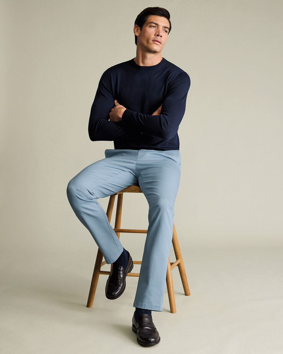Ultimate Non-Iron Chinos – Light Blue