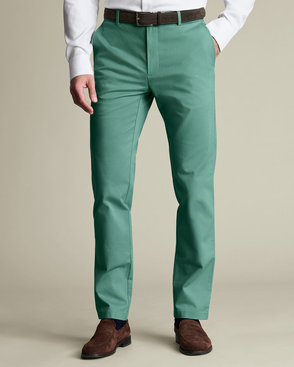 Ultimate Non-Iron Chinos – Mid Green