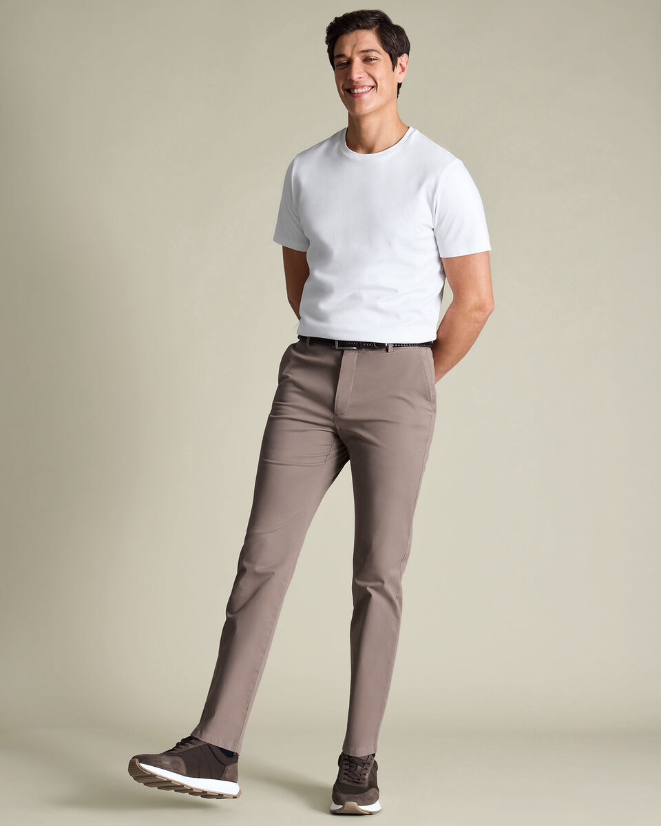 Casual Stretch Chinos - Taupe