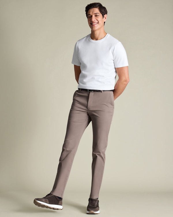 Casual Stretch Chinos - Taupe