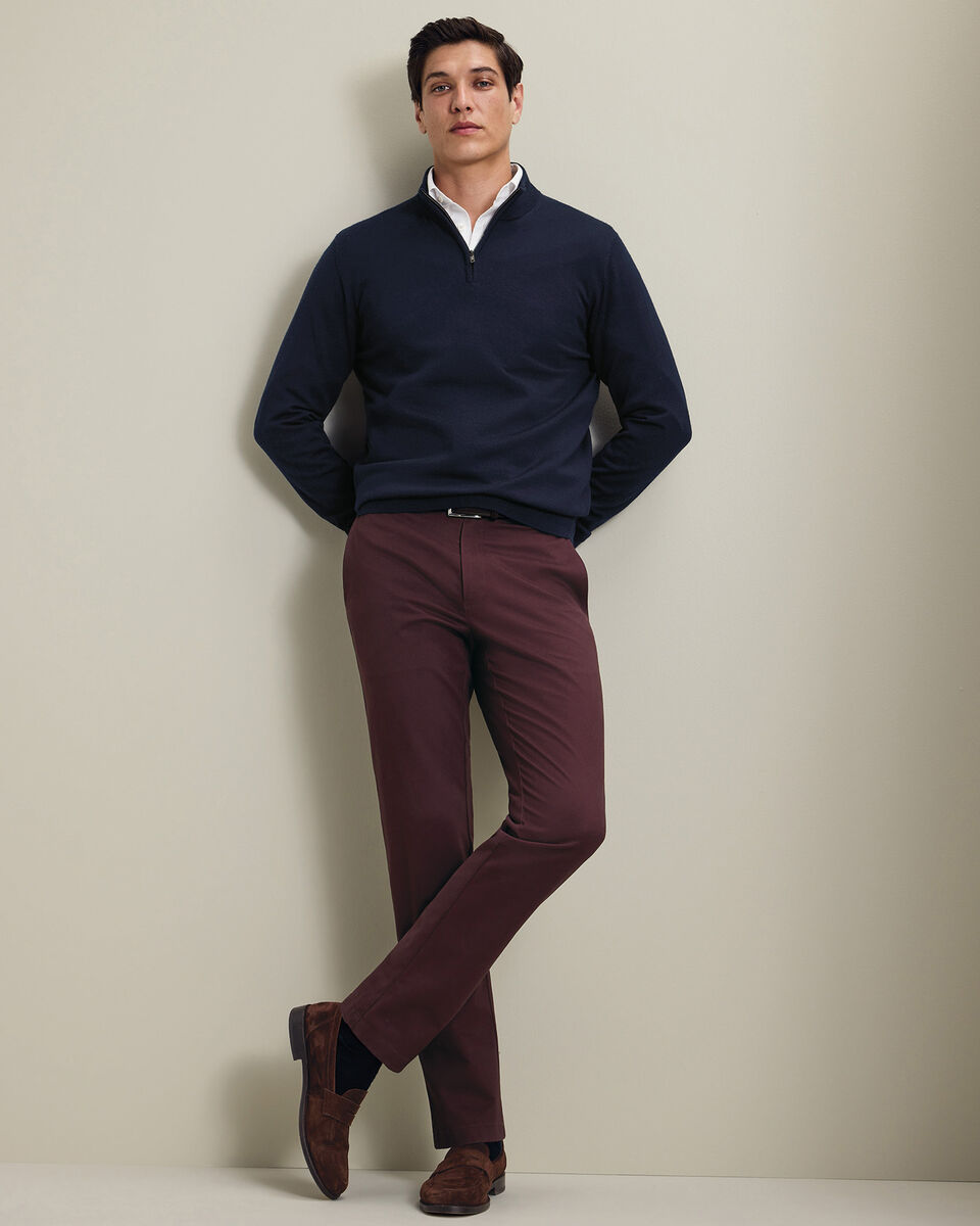 Ultimate Non-Iron Chinos - Burgundy
