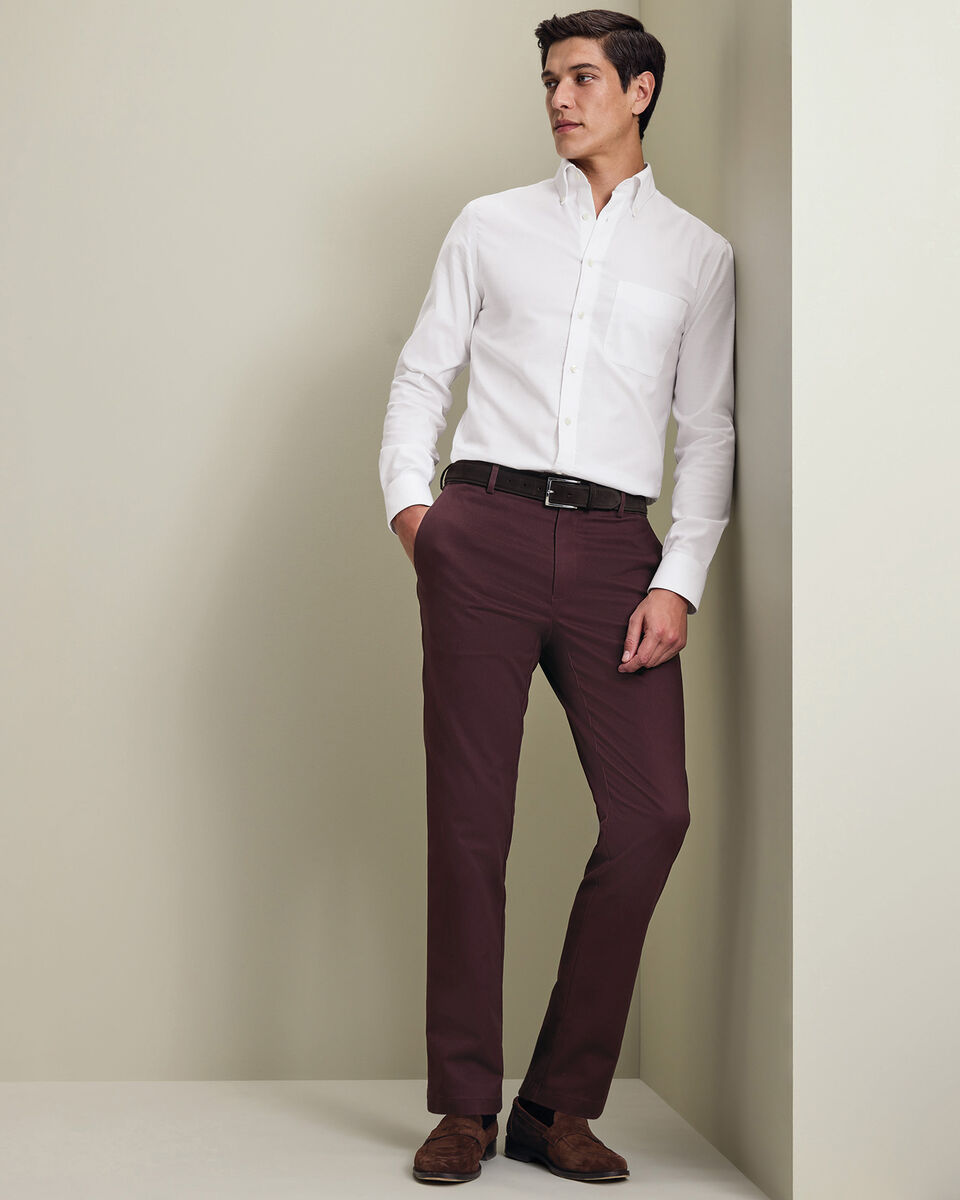Ultimate Non-Iron Chinos - Burgundy