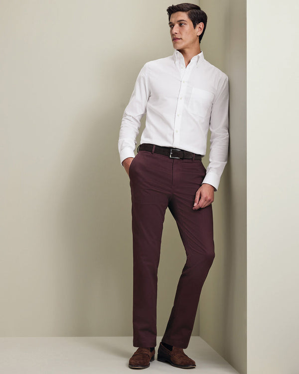 Ultimate Non-Iron Chinos - Burgundy