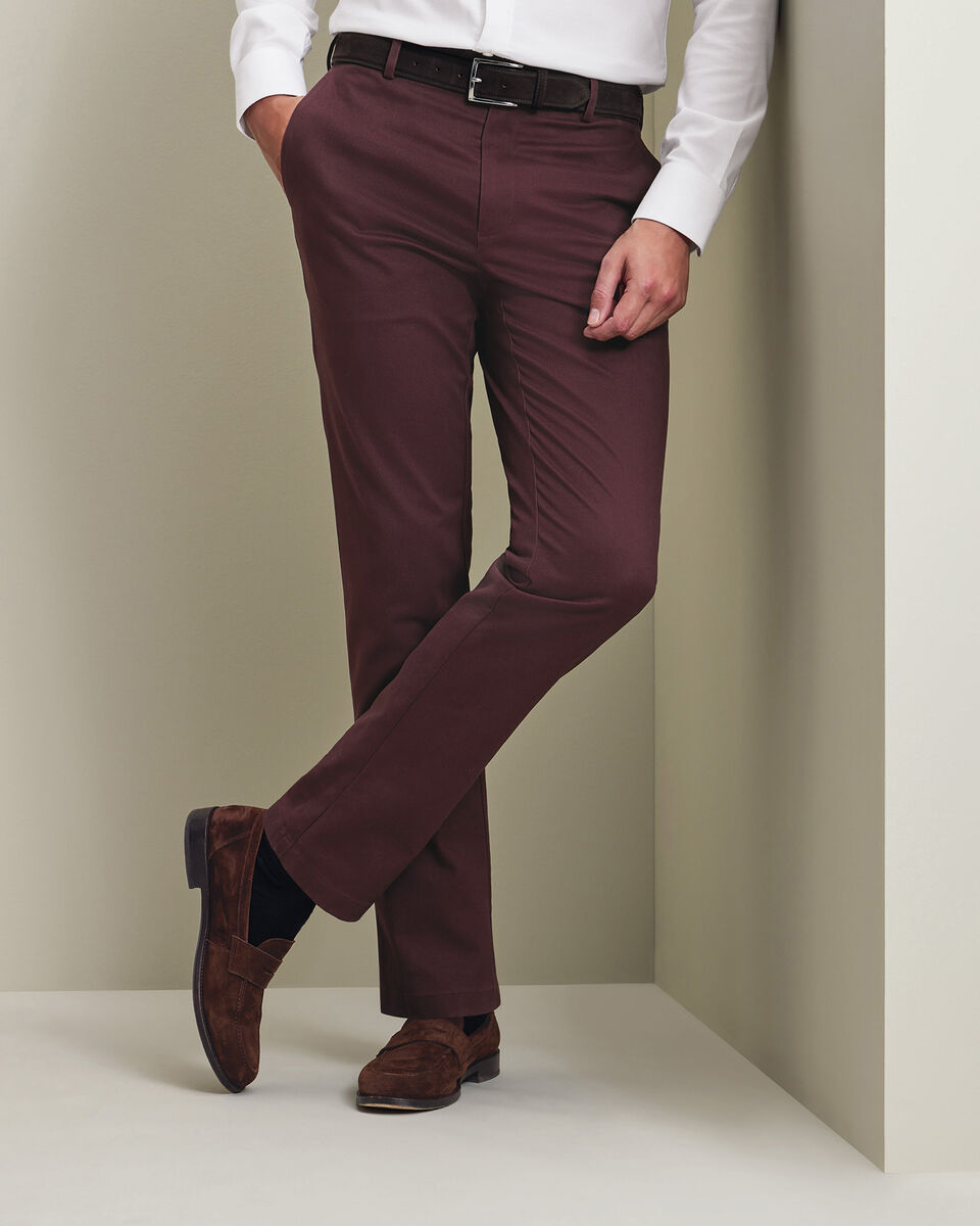 Ultimate Non-Iron Chinos - Burgundy