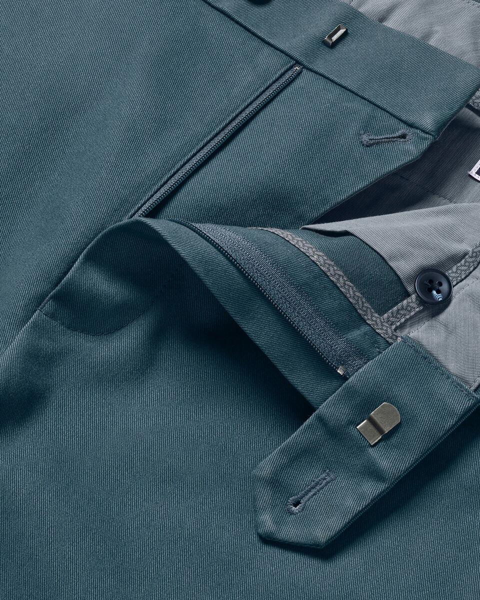 Ultimate Non-Iron Chinos - Petrol Blue