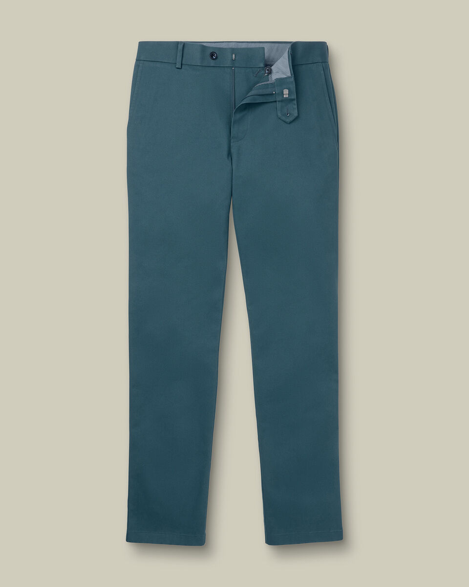 Ultimate Non-Iron Chinos - Petrol Blue