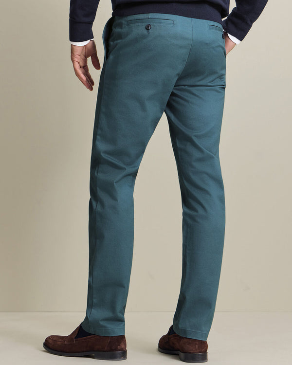 Ultimate Non-Iron Chinos - Petrol Blue