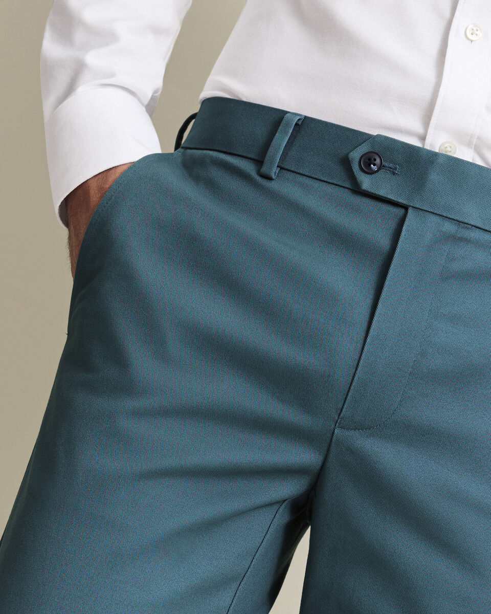 Ultimate Non-Iron Chinos - Petrol Blue