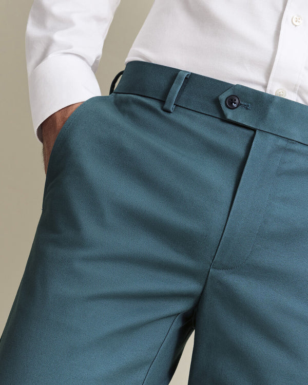Ultimate Non-Iron Chinos - Petrol Blue