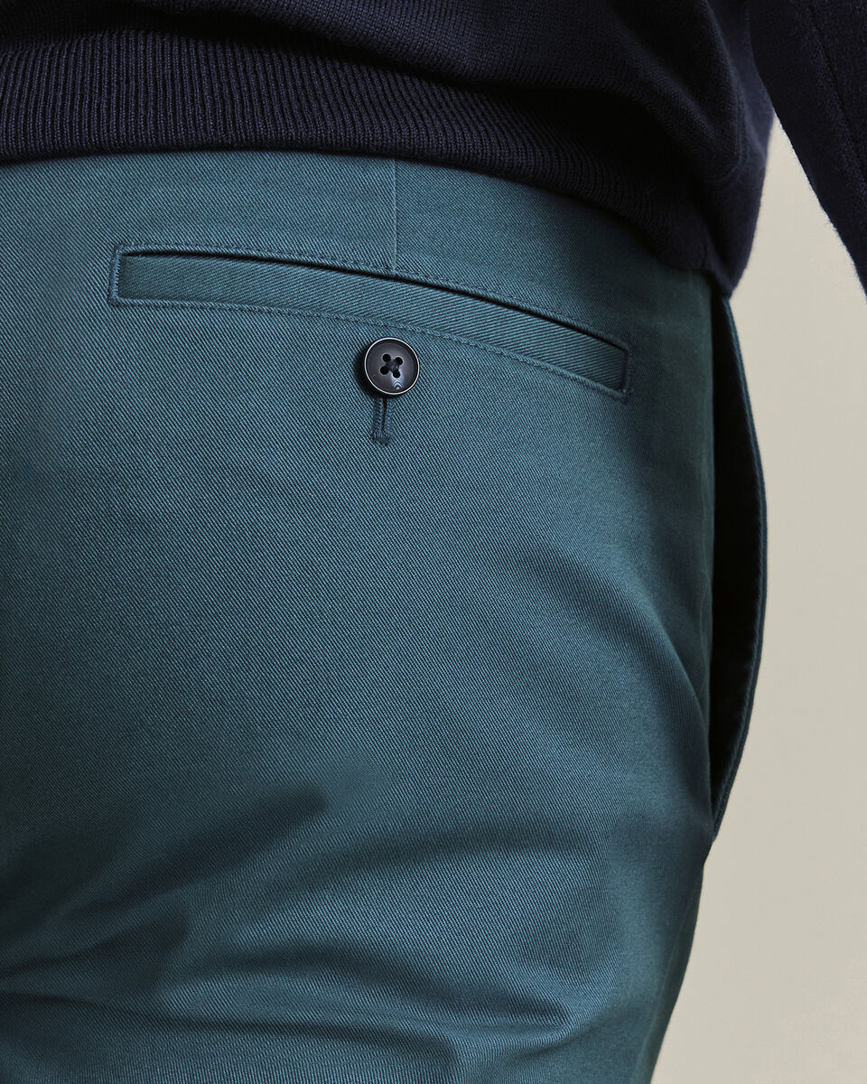 Ultimate Non-Iron Chinos - Petrol Blue