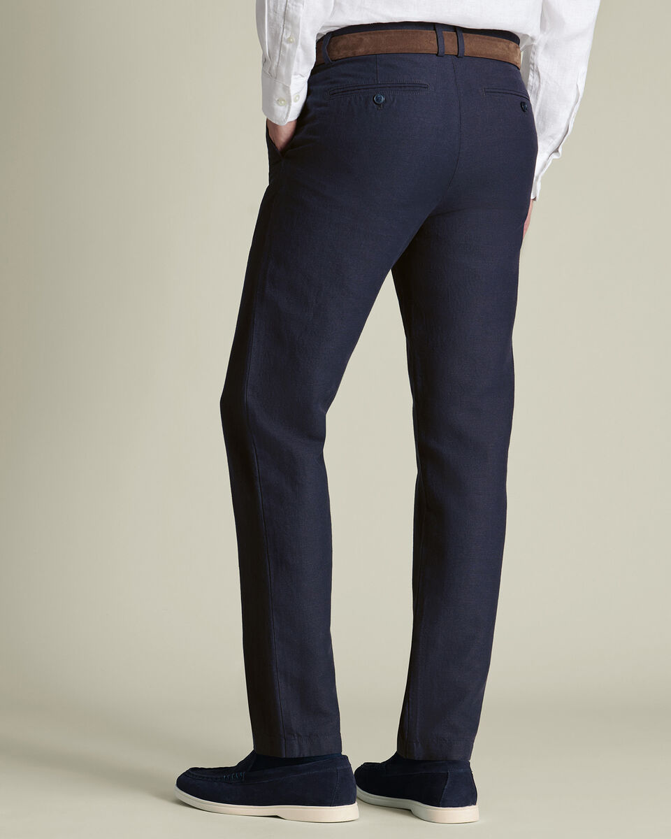 Linen Cotton Chinos – Navy