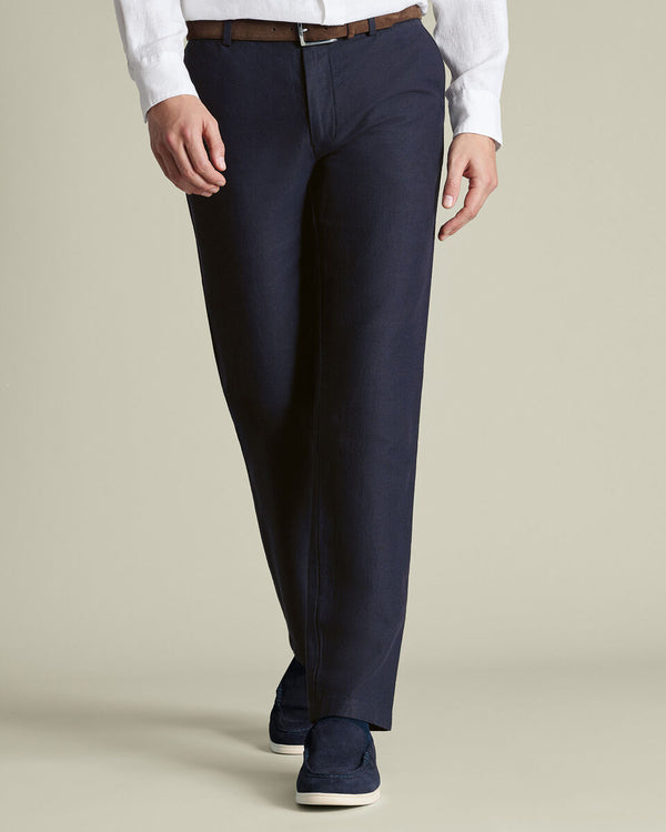 Linen Cotton Chinos – Navy