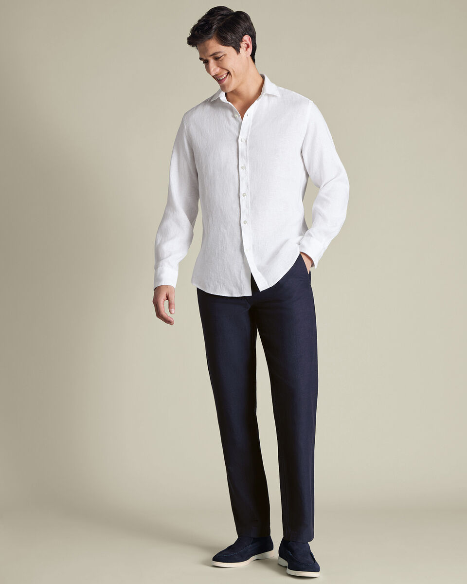 Linen Cotton Chinos – Navy