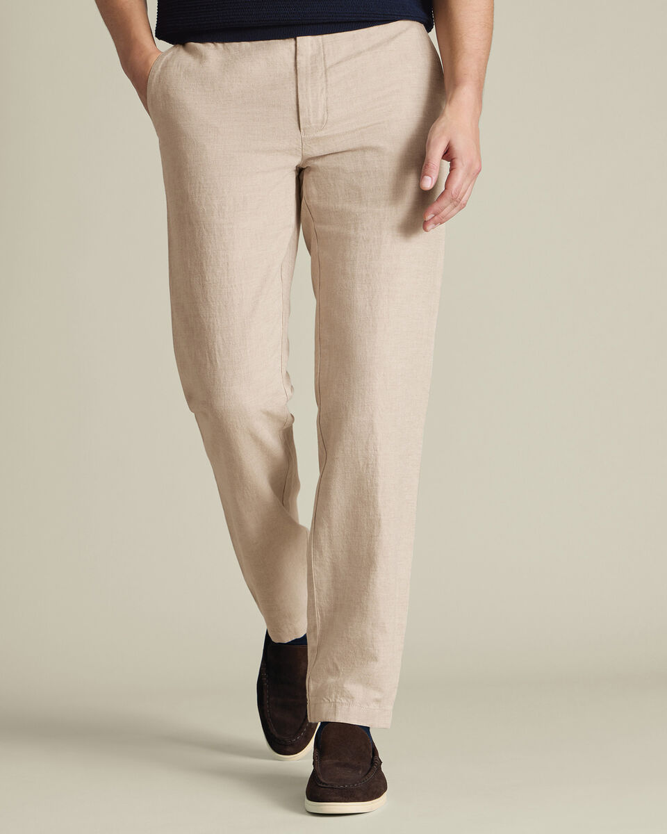 Linen Cotton Chinos – Stone Secondary image