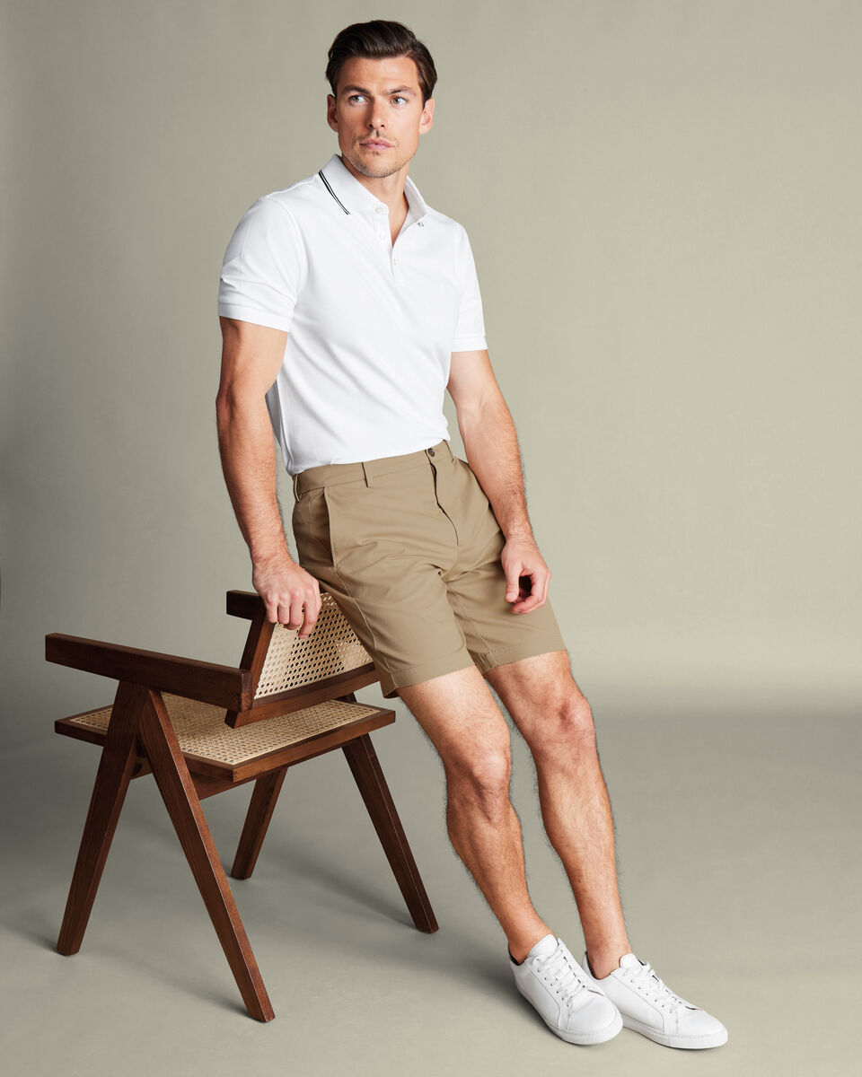 Cotton Shorts - Taupe Main image
