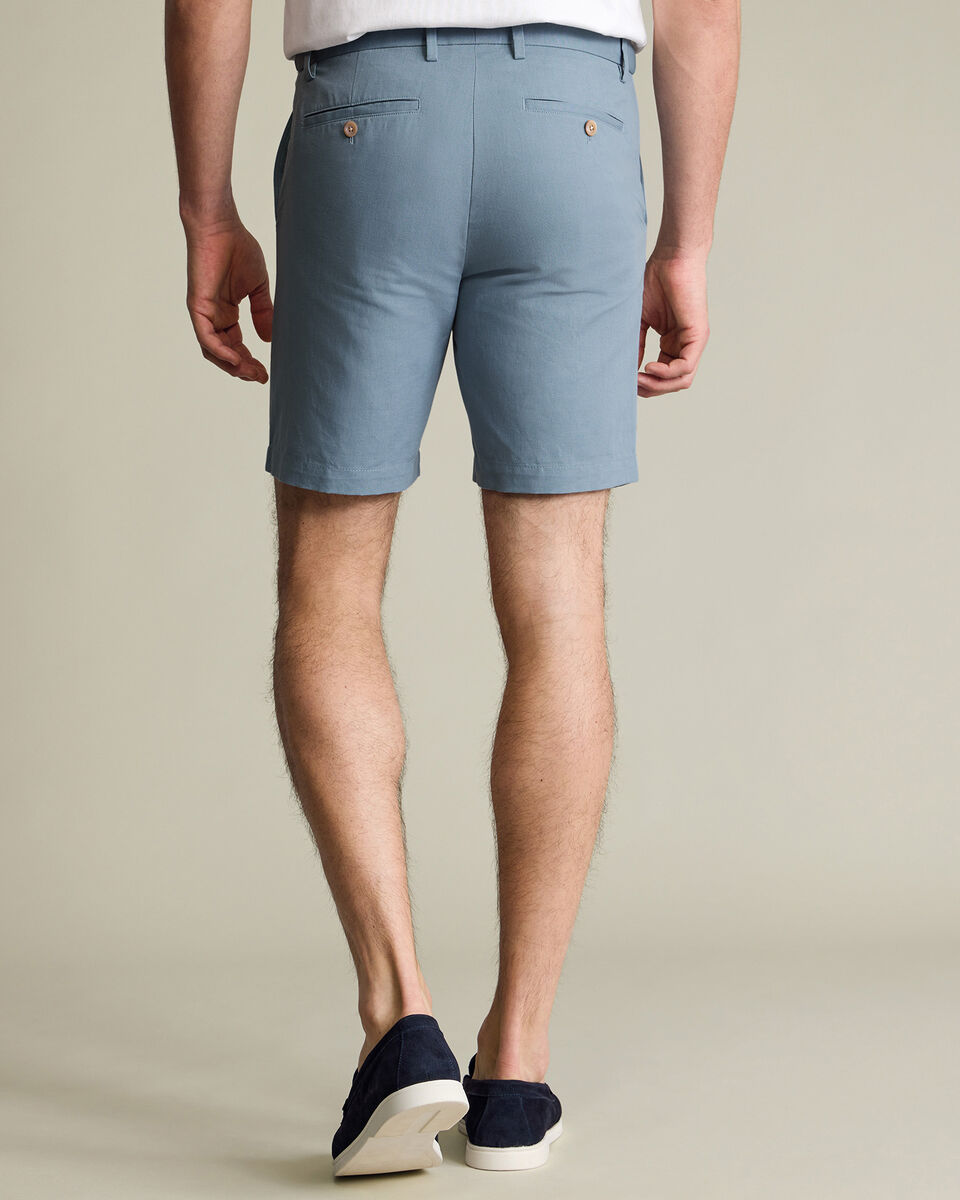 Cotton Linen Shorts – Light Blue