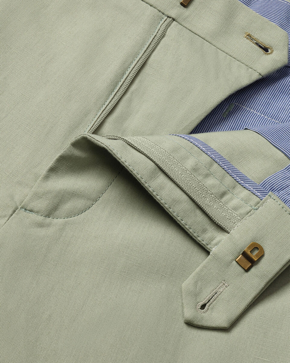 Cotton Linen Shorts – Light Green