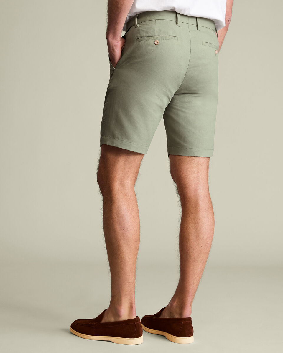Cotton Linen Shorts – Light Green