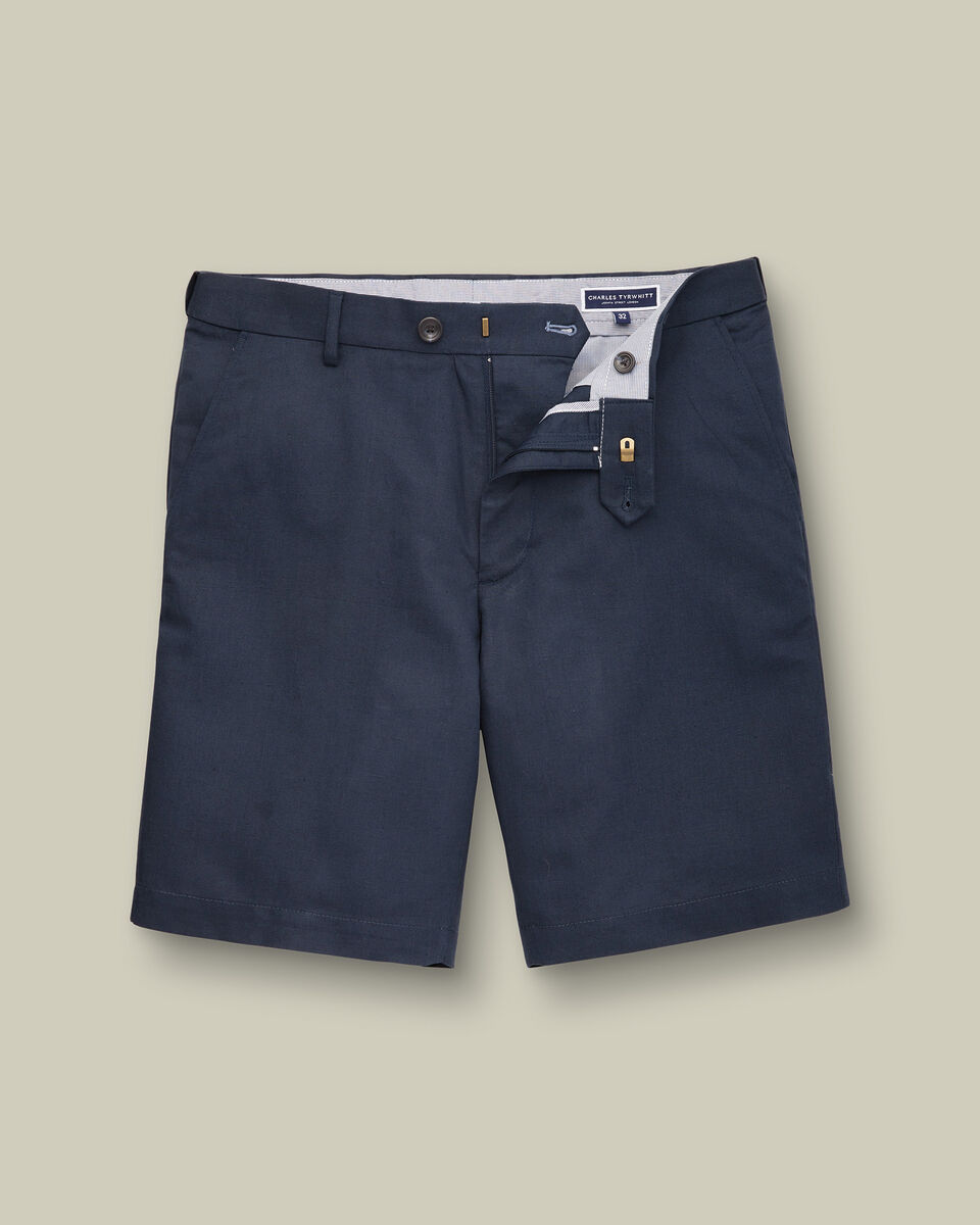 Cotton Linen Shorts - Ink Blue Secondary image