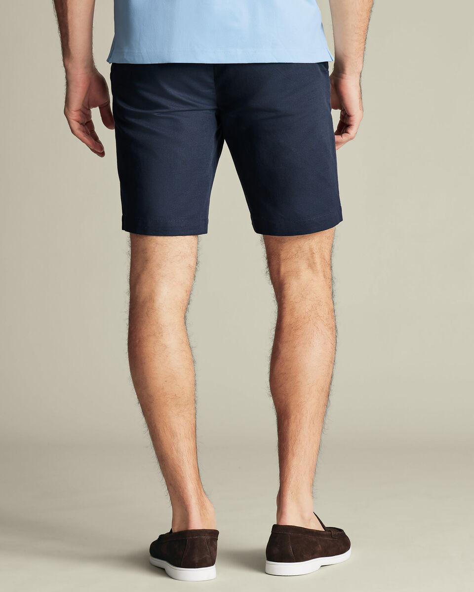 Cotton Linen Shorts - Ink Blue