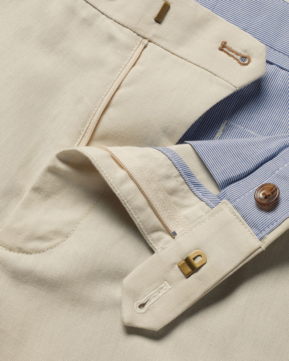 Cotton Linen Shorts - Stone