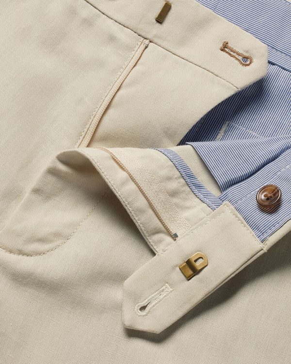 Cotton Linen Shorts - Stone