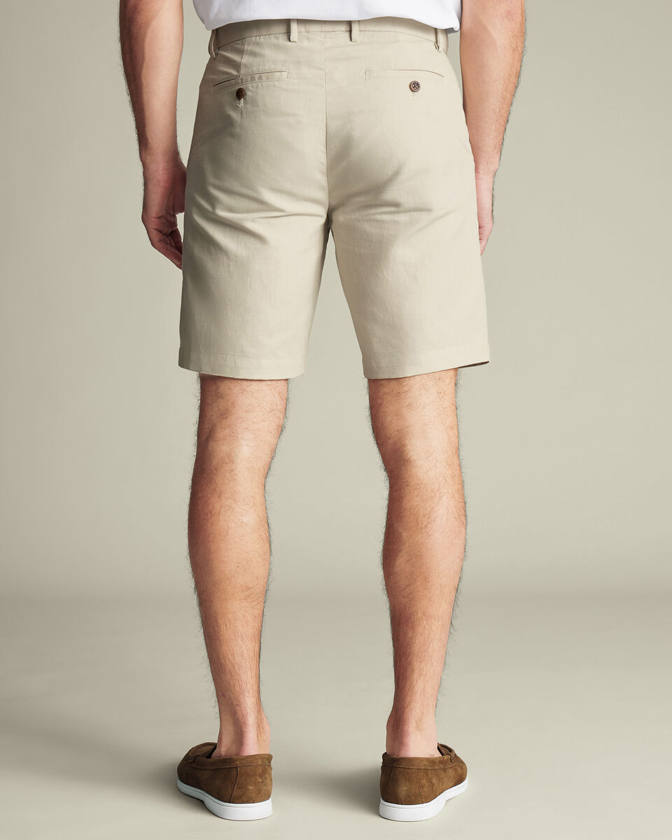 Cotton Linen Shorts - Stone